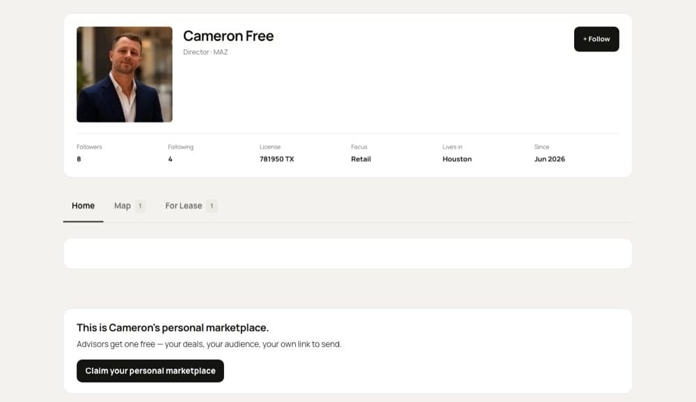 Cameron Free’s personal marketplace on Dealflix