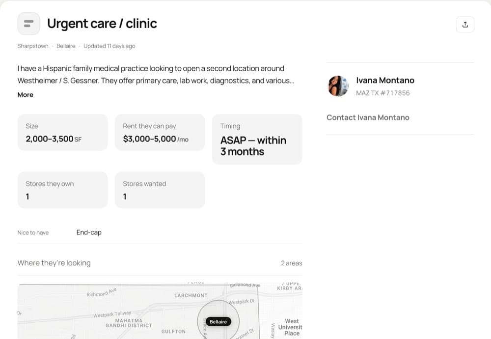 A tenant requirement on Dealflix
